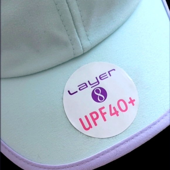 LAYER 8 | Girls Toddler Sun Protection Hat  2-Tone Pastel | Adj Size Strap | NWT - Picture 2 of 8